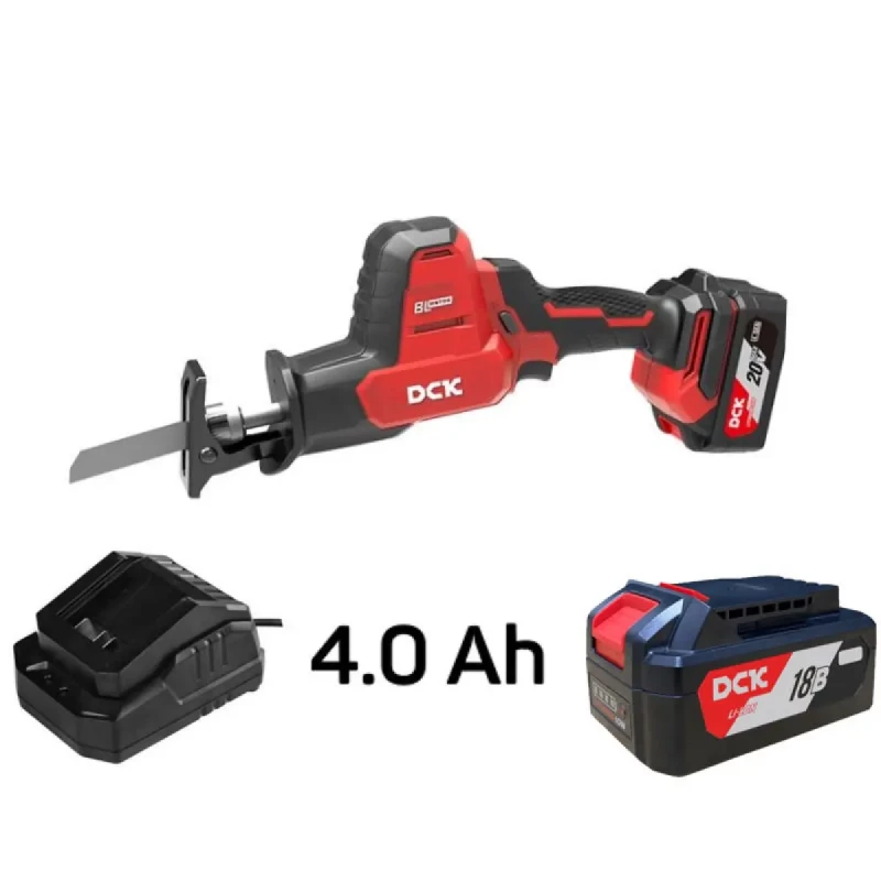 Пила сабельная аккумуляторная DCK KDJF22,18В, 3000 об/мин, ход - 22 мм, 1*4А/ч