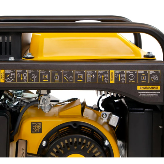 Генератор инверторный GT-3500iF, 3.5 кВт, 230 В, бак 5 л, открытый корпус, ручной старт Denzel