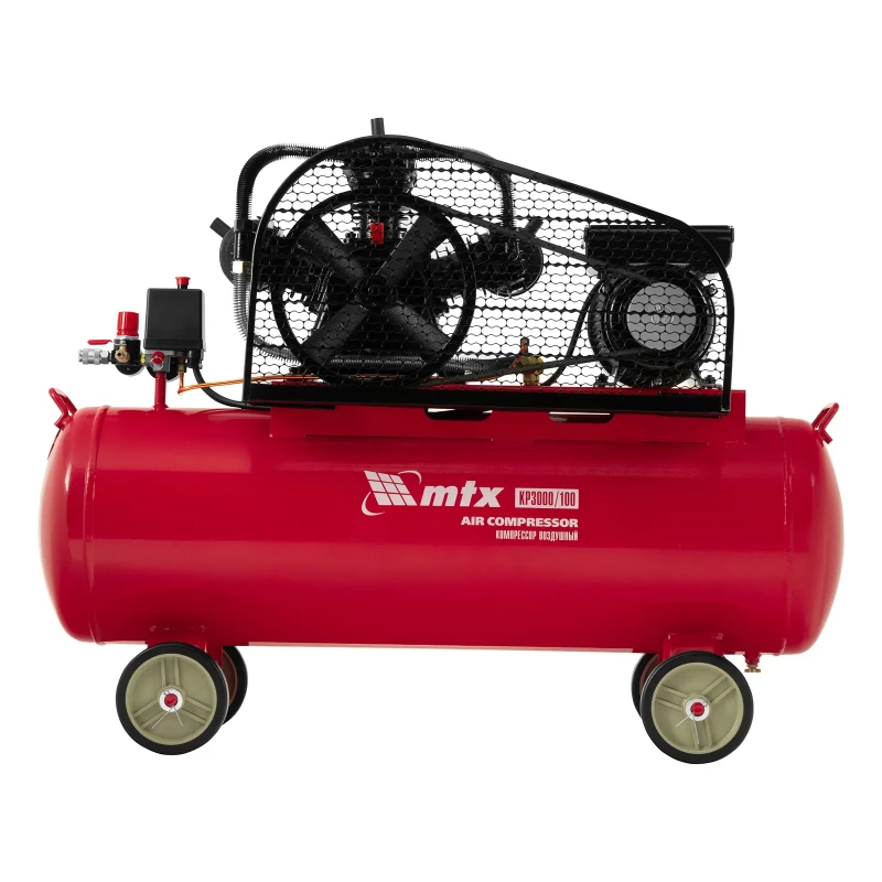 Компрессор воздушный ременный привод КР3000/100  3,0 кВт, 100 литров, 510 л/мин МТХ