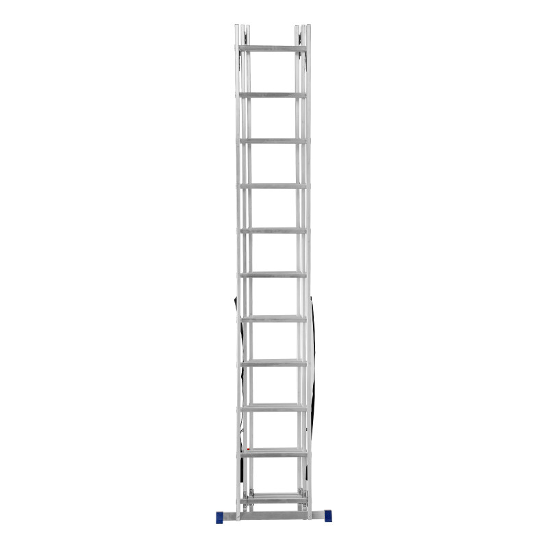 Лестница, 3 х 11 ступеней, алюминиевая, трехсекционная, Сибртех