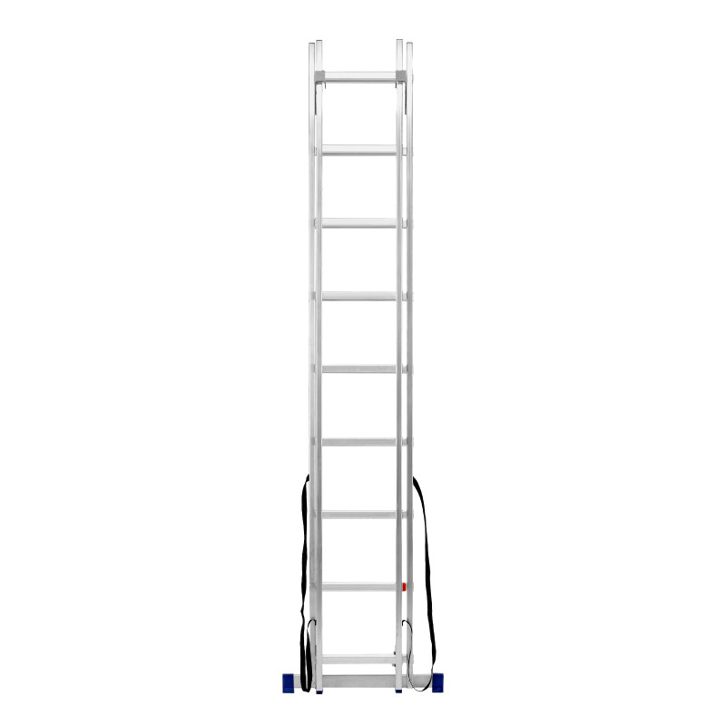 Лестница, 2 х 9 ступеней, алюминиевая, двухсекционная, Сибртех