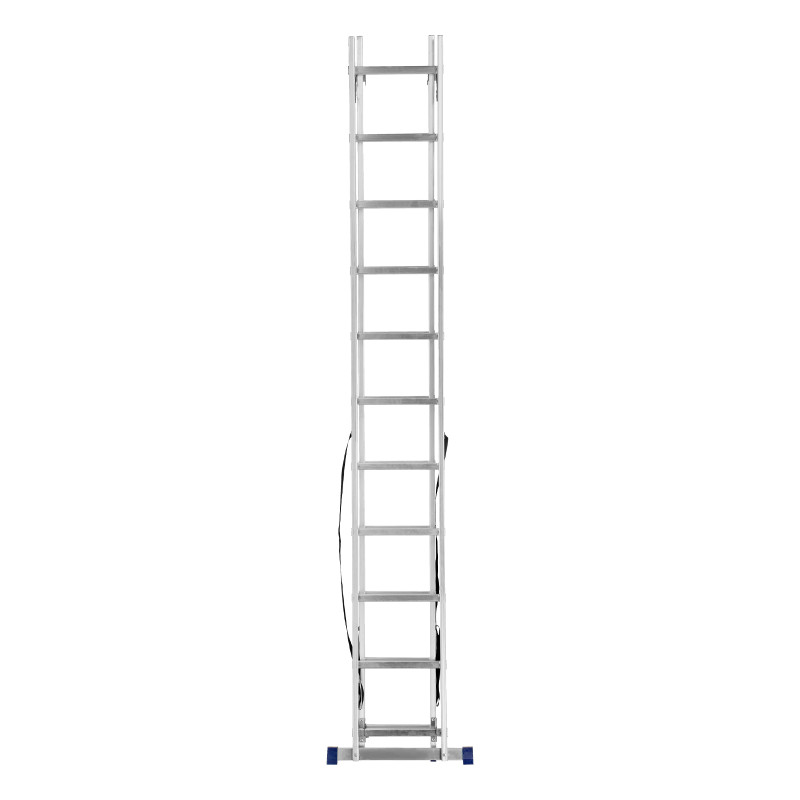 Лестница, 2 х 11 ступеней, алюминиевая, двухсекционная, Сибртех